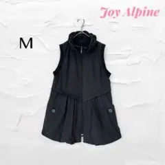 ジョイアルピーヌ フレアジップベスト Aライン ノースリーブ（M） ブラック