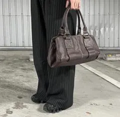 vintage design leather shoulder bag