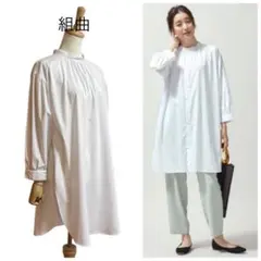 【組曲】2WAY チュニック ブラウス レーヨンコットン素材