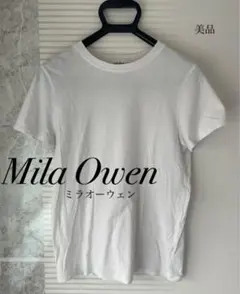 【美品】　Mila Owen ミラオーウェン　無地 半袖Tシャツのサムネイル
