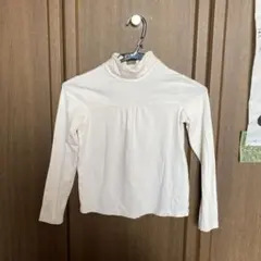 クリーム色 ハイネック 長袖カットソー 130cm