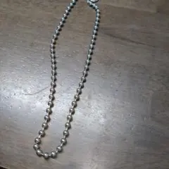 シルバー風 ボールチェーンネックレス