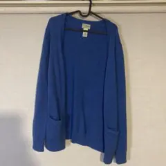 L.L.Bean カーディガン 青 100%コットン