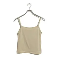 キャミソール ベージュ シンプル 無地 伸縮性あり インナー 薄手 S