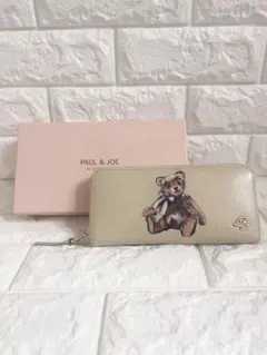 PAUL&JOE ACCESSOIRESヌメ革 ラウンド長財布　くまのサムネイル
