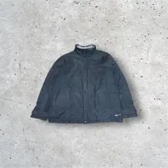 90s NIKE ナイキ ナイロンジャケット 中綿 黒 L 古着 ストリート