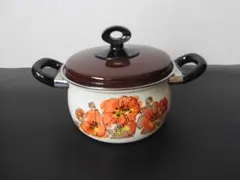未使用】ミッチホーロー 花柄 両手鍋 20センチ - メルカリ