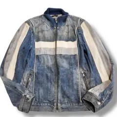 ドルチェ＆ガッバーナ デニムジャケットメンズ50 XL相当 ダメージ加工 美品