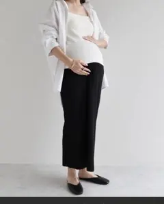 andme 【マタニティ】セルフカットリブタイトスカート　M