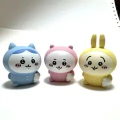 ちいかわ　ソフビ　パジャマパーティーズ　3点セット　ハチワレ　うさぎ