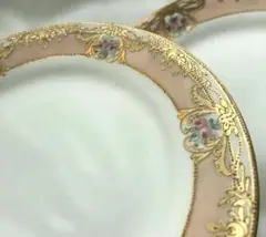 超希少　ふっくら金彩1891年〜アンティークNORITAKE マルキ印　皿　2枚のサムネイル