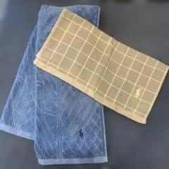 【新品未使用】ポロ・ラルフ・ローレン タオルハンカチ,フェイスタオルのセット