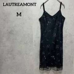 ロートレアモン 花柄 総レース キャミ ワンピース ドレス　M