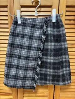 美品 スカート 秋冬 チェック アズノウアズ AS KNOW AS PINKY