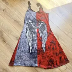 Lサイズ レディース ワンピース ゆったり 薄い サマードレス 羽 柄
