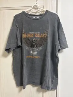 WEGO ピグメント ヴィンテージ風 オーバーサイズTシャツ ダメージ加工