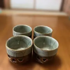 相馬焼　茶器セット 大堀相馬焼 松永窯 茶器揃えセット(二重急須・夫婦二重湯呑み