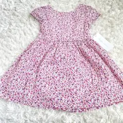 【未使用】RALPH LAUREN 花柄ワンピース 90 紫　ピンク　パンツ付き