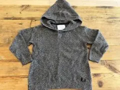 ZARA フード付き薄手のセーター 116㎝　グレー系