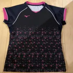 Mizuno 卓球 半袖ウェア 黒/ピンク　レディースS