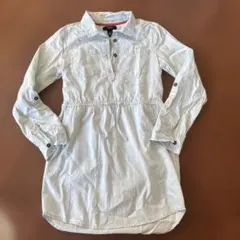 GapKids ライトブルー 長袖シャツワンピース