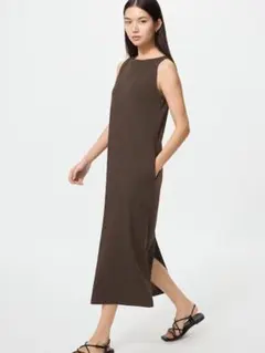 2026年3月購入 クレープジャージーワンピースノースリーブ　Lサイズ