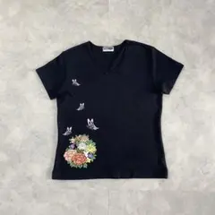 美品 GIORDANO VネックTシャツ レディース Lのサムネイル