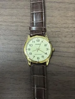 CASIO カシオ 腕時計 MTP-V001 アナログ　ブラウン　ゴールド