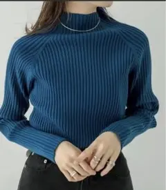 ミスティック　ハイネックリブニット