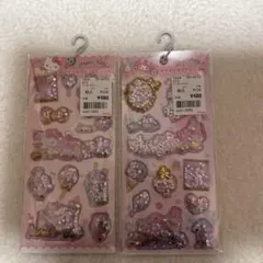 【正規品】サンリオ　キラキラカプセルシール　キティ　マイメロ