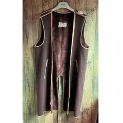 純正　ファー　アクアスキュータム　英国製　ステンカラー　コート　コットン100%