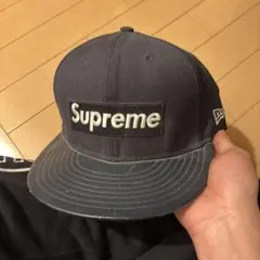 Supreme MMXⅢ刺繍 neweraキャップ つばレザー