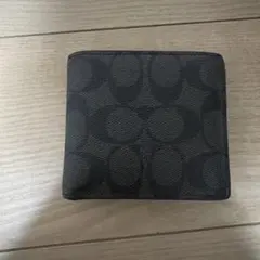 COACH 二つ折り財布 シグネチャー ブラック