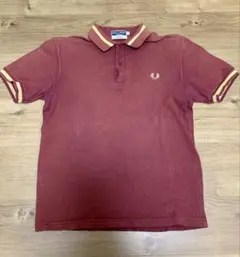 人気　M2 英国製　フレッドペリー　ポロシャツ　半袖　36 S 赤　金