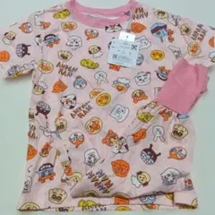 新品アンパンマン　半袖パジャマ　上下セット　腹巻き付きパンツ　110cm　女の子