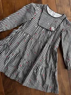 familiar ギンガムチェック　テリア　ワンピース 100cm