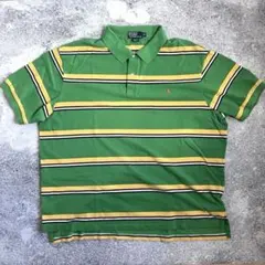 90s〜00s ラルフローレン ストライプポロシャツ 3XB ビッグシルエット