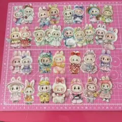 ②少し大きめcuteラブブ✩.*˚全部柄が違うシール 30枚♡