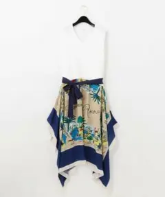 土日限定【美品】グレースコンチネンタル　スカーフコンビニットワンピース 土日限定【美品】グレースコンチネンタル スカーフコンビニット