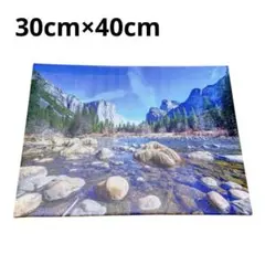 モダン アートパネル 青 壮大な景色 自然 模様替え 風水 開運 インテリア