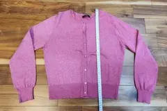 レディース カーディガン L ピンク杢