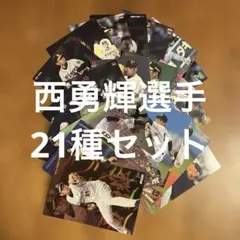 プロ野球チップスカード西勇輝選手21種まとめセット(キラ3種、ノーマル15種他)