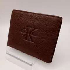 Calvin Klein カルバンクライン 二つ折り財布 レザー ブラウン