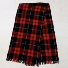 可愛チェックのマフラー横30cm長さ房込み127cm!いかがですか?