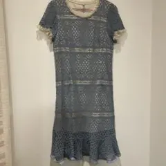 ブルーレースワンピース Lサイズ