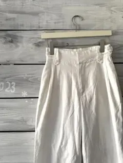 MOUSSY SIDE BELT TUCK パンツサイド白 Mのサムネイル