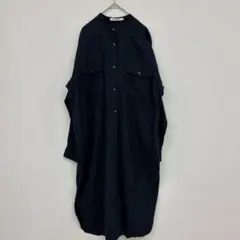 ☆【AMERICAN HOLIC】ダークネイビー ロングシャツワンピース