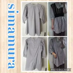 しまむら ボリュームスリーブ 肩タック 5文袖 7文袖 前後2way ロング丈