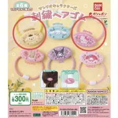 サンリオキャラクターズ 刺繍ヘアゴム　ハローキティ　ポムポムプリン