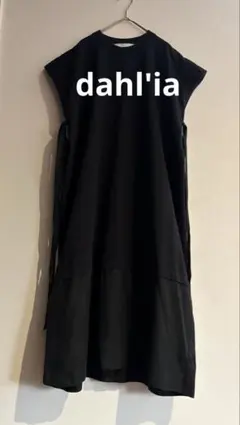 dahl'ia ダリア ワンピース チュニック フレンチスリーブ ブラック
